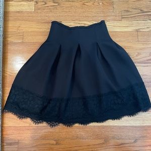 Black A Line Lace Skirt